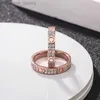 Sterrenring liefdesringen nagel Ring ontwerper voor dames Titanium staal rosé goud verzilverd met volledige diamant voor Man Ringen bruiloft Verlovingscadeau 4 5 6 mm Multi size