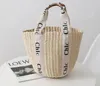 Fashion Lagar Summer Beach Shoulder Bag Wicker Woven Female Totes Straw Shopping Bags Casual Rattan Women Handbags Large Capacity Lady Buckets Bag a1