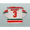 맞춤 Jamie Huscroft 3 Utica Devils White Hockey Jersey New Top Ed S-L-XL-XXL-3XL-4XL-5XL-6XL