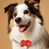 犬の首輪耐久性のあるペットネックレスの絶妙なラインストーン猫首輪調整可能な花の装飾ベル猫用ベル