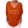 Dames truien kerstplezier schattige tops lange mouw v nek mouwen shirts dames losse atletische stukken