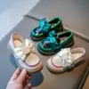 Zapatos planos Zapatos para niños Zapatos para niñas Mocasines lindos con lazo para niñas Zapatos de vestir para niñas de cuero PU Zapatos de princesa Pisos para niños 231215