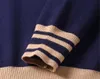 Newggss zimowa wiosna męskie damskie damskie damskie paski haft haft bluza okrągła szyję wełniana mieszanka projektant ciepły klasyczny swetry Sweters 3xl