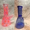 Vidro Beaker Bong Hookahs água bongs reciclador plataformas de petróleo fumar tubos de água de vidro tartaruga dab rigs com articulação de 14mm