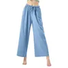 Pantalons pour femmes Casual Premium Coton Bleu Femmes Legging Pantalons de survêtement Pantalons de jogging respectueux de la peau pour