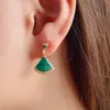 fan shaped diamonds long diamond earring Ladies Classic Designer earrings for Women Jewelry Sterling Silver fashion jewelry super Quality elegant gift