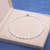 Chains Extremely Strong Natural Freshwater Pearl Necklace Small Light Bulb With Seawater Luster DE295