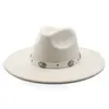 Vintage Süet Top Hat Moda Kemeri Dekorasyonu 9.5cm genişliğinde ağzı caz fedora şapkaları erkekler için kadınlar batı kovboy tarzı keçe kapağı