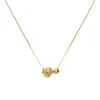 Colares de pingente de aço inoxidável colar bola corrente para mulheres ouro cor design grânulo jóias acessórios
