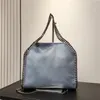 Nouveau Stella 7A grand sac fourre-tout sac de designer pour femme noir or argent chaîne de luxe shopping sac à main messager en cuir bandoulière fourre-tout pour dame to02