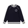 2024SS Herrrundhals tröja Pullover Fashion Sports Shirt Women's Men's Shicked Contrast Sticked Shirt Cardigan Men Jumpers Sweaters Mens Jumpers S-XL