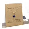 أزياء قلادة سلسلة أزياء Sky Sky Clavicle Clavicle Makes A Wish Hight Card Dream Planet Netlace Necklace Netclace مجوهرات بكميات كبيرة