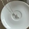 Ciondoli in oro 18 carati INS autentico argento sterling 925 con ciondolo lumaca di mare conchiglia collana gioielli C-B1180