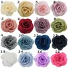 2 '' Burned Edge Organza Rose Flowers for Girls Bridal Wedding Party Decoration Diy Wreath Hair Accessories Craft Th286