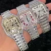 Роскошные часы Audemar Pigue Ap Diamond, часы Rolaxs, швейцарские автоматические часы с муассанитом Iced Out, дизайнерские мужские часы для мужчин, высокое качество Montre