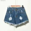 Women's Shorts Sexy Hole Shorts Jeans Denim Short Pants Women'S Denim Shorts Pantnes Cortos jer Plus Size S-6XL High Waisted Jeans ShortsL231215