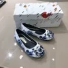 Luxury Girl shoe Blue flowers printed all over baby Sneakers Size 26-35 Including shoe box designer Child Princess shoes Dec05