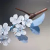1 pz fatto a mano floreale di bambù forcina stile antico passo agitare Hanfu Cheongsam bastone per capelli copricapo quotidiano regalo per ragazza da donna
