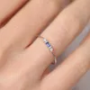 Anéis de cluster fino delicado empilhamento anéis para mulheres elegante mini 3 cores cristal zircão minúsculo eternidade empilhamento anel moda jóias296v