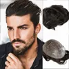 Perucas sintéticas homens peruca cabelo humano marrom loiro preto super durável ultra fino pele pu clipe natural substituição de trabalho 231215