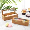 Conteneurs à emporter, boîtes de rangement de macarons, conteneur Kraft, emballage domestique, petits desserts, fournitures de cuisson, grand chocolat grand-mère