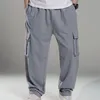 Men's Pants Hip Hop Sweatpants Fall And Winter Multi Pocket High Waist Open Back Jumpsuit House Bedroom