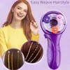 Beleza moda elétrica trança de cabelo kit para crianças diy decoração automática trança ferramenta salão fingir jogar brinquedo meninas 231215