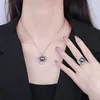 Collane con ciondolo EYIKA Moda Bianco Nero Perla Cubic Zirconia Collana con uccellino per le donne Gioielli per abiti da festa di fidanzamento