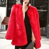 Women's Fur Runxiangcheng 2023 Autumn/Winter Fashion Advanced Warmth Thickened Mid Length Artificial