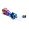 Bunte Glasquarznägel Regenbogen Domeless Titannägel Set 6 in 1 10mm 14mm 18mm Weiblich Männlich Carb Cap Regenbogen Ti Nail Dabber ZZ