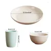 Platen 28 Stuks Whea Sraw Servies Lighweigh Kleurrijke Diner Desser Plae Bowls Cup Schotel Mes Vork Lepel Herbruikbare Ableware Dropship