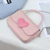 Mini Roze liefde portemonnees keten kleine vierkante tas meisjes schattige crossbody leren sling tassen voor dames FMT-4065