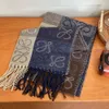 新しいRoewe Old Flower Line Full Letter Mohair Scarf for Women's Affiend High End Tick Thick Bersatile Shawl