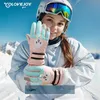 Ski gloves, playing with snow cotton gloves, winter thick, cold resistant, waterproof, windproof, non slip, and warm gloves for middle-aged and elderly children