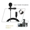 Microphones For Pocket 3 Microphone Adapter With Neck Clip Lavalier Noise Reduction Action 4/3 Camera Accessory
