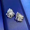 Stud Earrings Spring Qiaoer Diamond Studded For Women's Three-dimensional Flower Temperament Luxurious