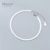 Modian Classic 925 Sterling Silver Charm Bracetet of enkelband voor vrouwen verstelbare slangbotketen Fine Jewelry 2020 Design LJ20202234Z