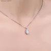 Naszyjniki wiszące biżuteria Moissanite D Color 1ct 2ct Oval S925 Srebrny Naszyjnik dla kobiety bez łańcucha żółte różowe złoto platedl231215