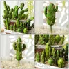 Decorative Flowers 8 Pcs Artificial Cactus Fake Succulents Miniature Foam Simulation Plant