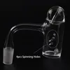 Smoking Accessories Full Weld Beveled Edge Quartz Banger With 4pcs Spinning Holes Glass Bubble Cap Marble Pearls Balls 10mm 14mm 18mm Nails For Water Bongs Dab Rigs