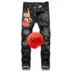 Remise de Noël ~ 50 off ~ Jeans Designer jeans hommes pantalons lin Hip Hop hommes en détresse Ripped Biker Slim Fit moto Denim pour