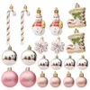 Weihnachtsdekorationen, 29/20 Stück, Weihnachtsbaumkugeln zum Aufhängen, Anhänger, Zuckerstange, Tannenzapfen, Ornament-Set, Weihnachtsdekoration für Zuhause, 2024, Navidad-Jahr 231214