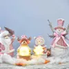 Rosa natal boneco de neve papai noel estatueta com luzes led do feriado decoração de natal 2022 decoração de ano novo ornamento do quarto casa 294w