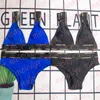 Swimwwear à imprimé classique High Taist Split Swimsuit Femmes Summer plage nageur de nage