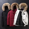 Vestes pour hommes Hommes Chaud Down Veste À Capuchon Blanc Canard Longue Parka Haute Qualité Homme Tissus 231214