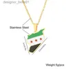 Pendant Necklaces 28TF Unisex Syria Country M Flag Pendant Necklace Gold Silver Color Chain Choker Necklace Jewelry Christmas Party OrnamentL231215