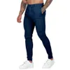 Мужские брюки, осенние повседневные формальные эластичные облегающие брюки на пуговицах, спортивные брюки для тренировок, леггинсы-карандаш 231215