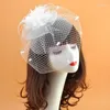 Donne Lady Retro Tiara Fiori fatti a mano Bride Wedding Mesh Velio Pografia Accessori per capelli