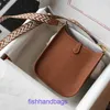 Topkwaliteit HREMSSS EVELLINS 'Designer Women Purse Echte lederen handtassen Hand bijenwas thread mini togo toplaag cowhide single met echt logo