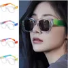 Yeni mavi önleyici ışık gözlükleri kadın optik gözlükler şeffaf çerçeve gözlükler kişiliği gradyan renk templea gözlük